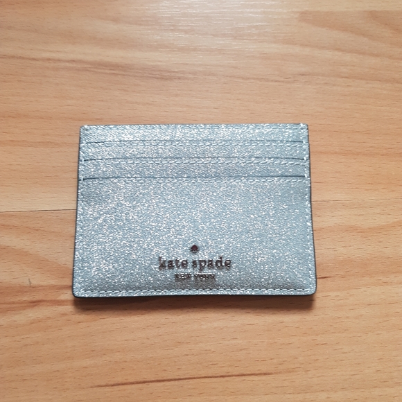Kate Spade Cardholder and Box-Silver Glitter - Picture 3 of 8